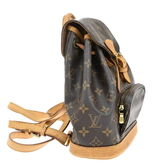 LOUIS VUITTON Mini Montsouris Backpack Bag Monogram Leather Brown main image 8